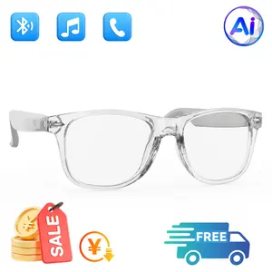 Smart translation glasses feature automatically adjusting polarized lenses, a built-in speaker, microphone, and blue light blocking, allowing users to listen to music and make phone calls