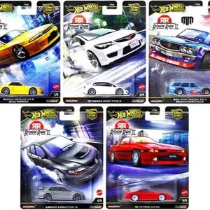 Hot Wheels 1:64 Car Culture Ronin Run II Complete Set Of 5 Castings Featuring Nissan Skyline GTR Honda Civic Type R Mazda RX-3 Lancer Evolution IX & Toyota Supra