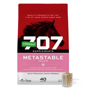 Formula 707 MetaStable Pellets for Horses - Support for Horses with Metabolic Issues - 40 Servings