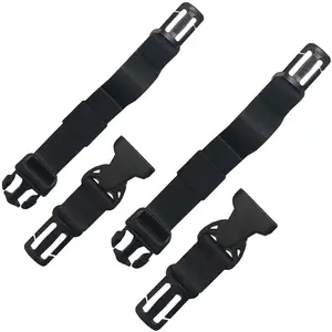 [2 Pack Backpack Chest Strap Sternum Strap- Suitable for Webbing on The up to1in.(Black)
