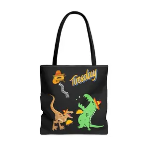 Dinosaur party bag, Dinosaur tote bag, Taco's and Tuesday, Teacher gift, Gift for her, Beach Bag, Cute tote bag, Dinosaur purse