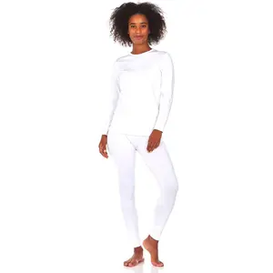 Long Johns Thermal Underwear for Women Fleece Lined Base Layer Pajama Set Cold Weather