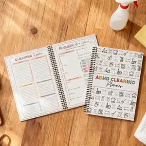 1pc ADHD Cleaning Planner,  Decluttering Checklist, ,Weekly/monthly Cleaning Schedule, Calendar, Organize Tasks & Maintain A Tidy Home for Individuals & Families