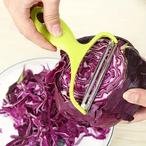 Easy to use Cabbage Shredder Slicer Peeler, Large Size, Vegetable Cutter for Purple Cabbage, Lettuce, Wide Mouth Peeling Knife, Food Contact Safe