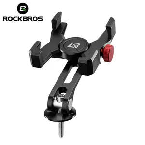ROCKBROS Aluminum Bike Phone Mount Holder, 4.7-7.1 in Handlebar & Headset Cap Mount for Cycling Phones