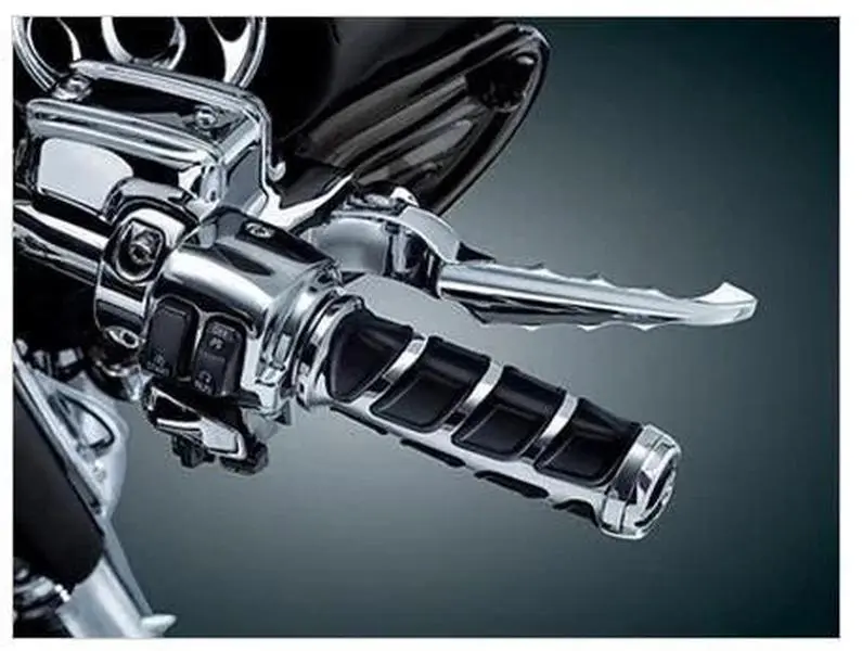 Kuryakyn 6352 Kinetic Grips Chrome | 2008 and up Harley Models