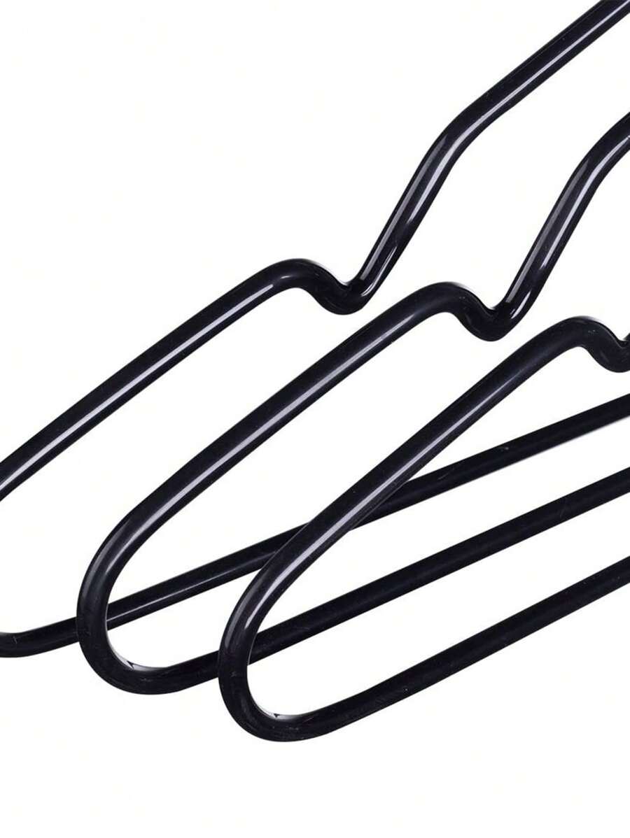 20pcs/30pcs/50pcs Stainless Steel Dip Coated Hangers With Shoulder Grooves, Durable & Space Saving Clothes Hanger
