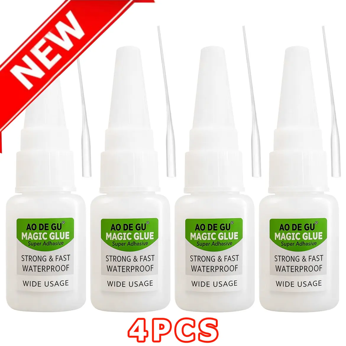4PCS Fast-Setting CA Glue - Universal Quick-Dry Adhesive for Aluminium, Glass Projects, Home Supplies Seal & Repair Tool