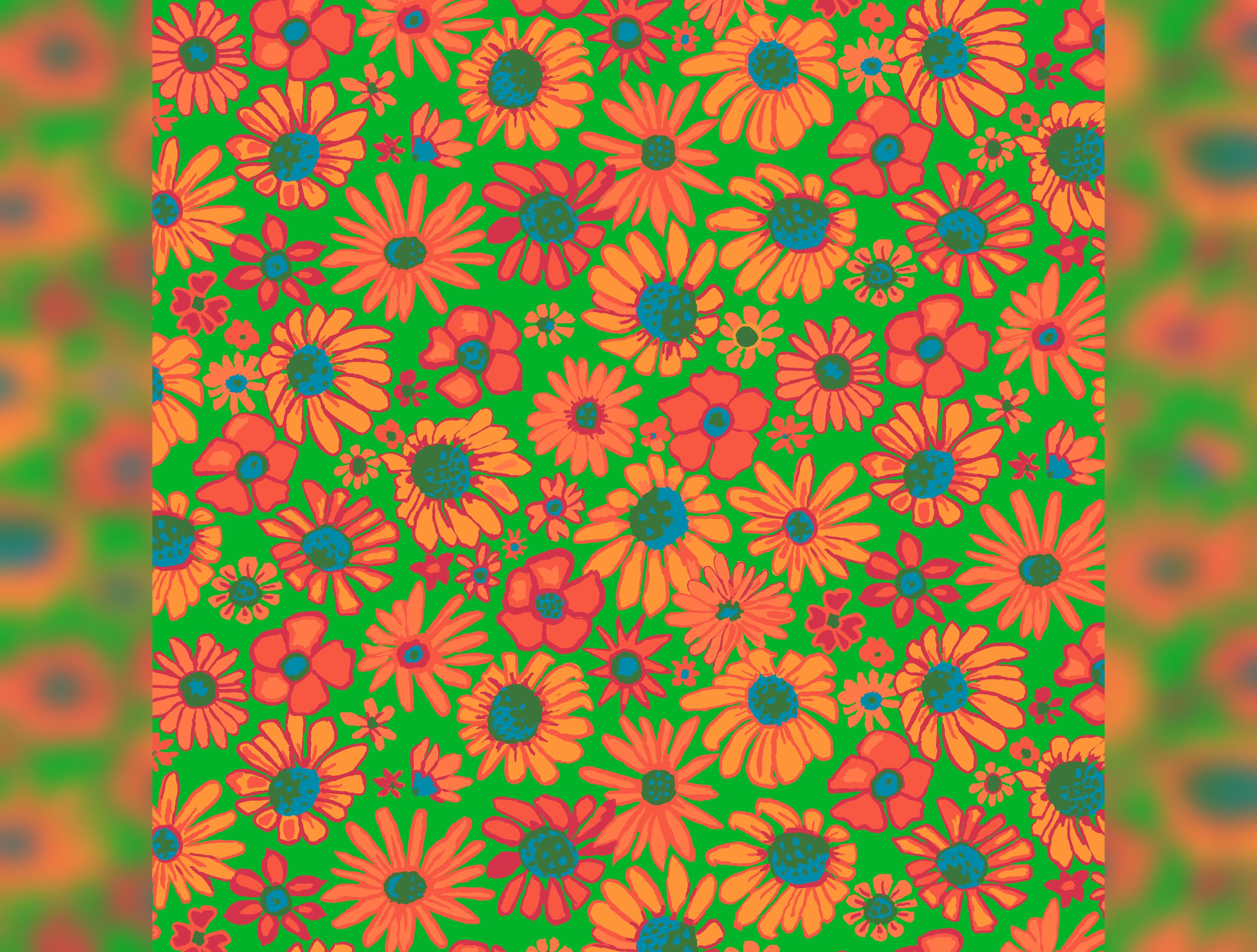 August 2024 | Bloomers - Green by Brandon Mably for the Kaffe Fassett Collective | PWBM093.GREEN