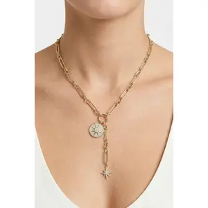 Victor Chunky Lariat with Charm Necklace