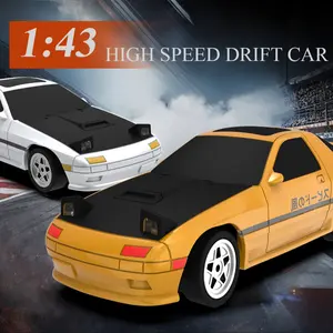 1:43 Scale All-Proportional Drift RC Car, Rc Stunt Car, Upgraded Racing Remote Control Vehicle, Gyro Included, Lighted, Long-Lasting Battery, Perfect Gift