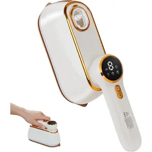 Travel Steamer & Iron for Clothes – Handheld Clothing Steamer, 10s Fast Heating, 4 Modes, LCD Display, 180° Swivel Handle, Garment Steam Wrinkle Remover 2-in-1 for Home and Business