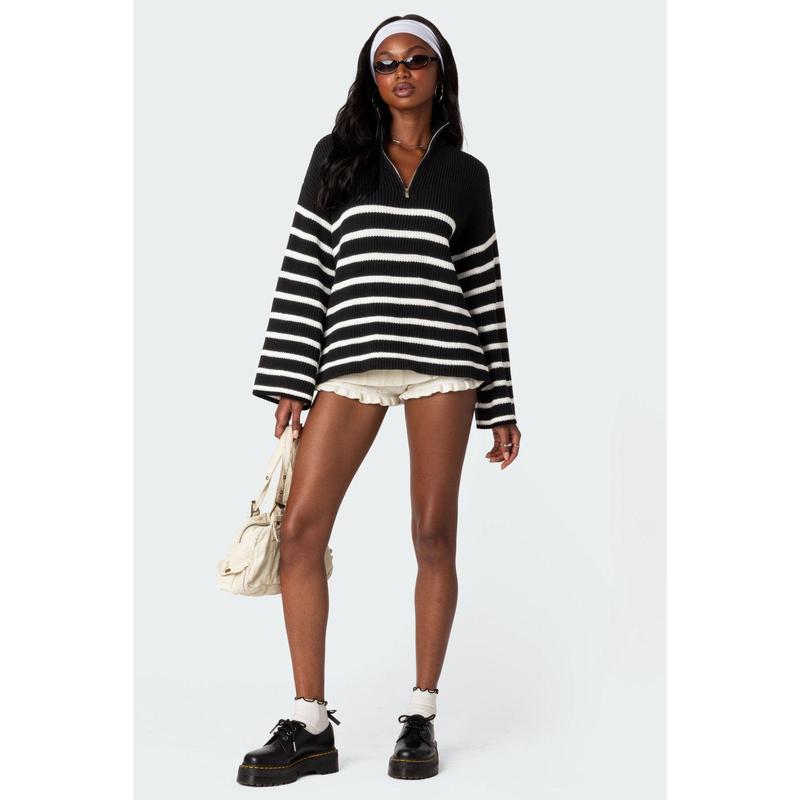 Oversized Quarter Zip Sweater