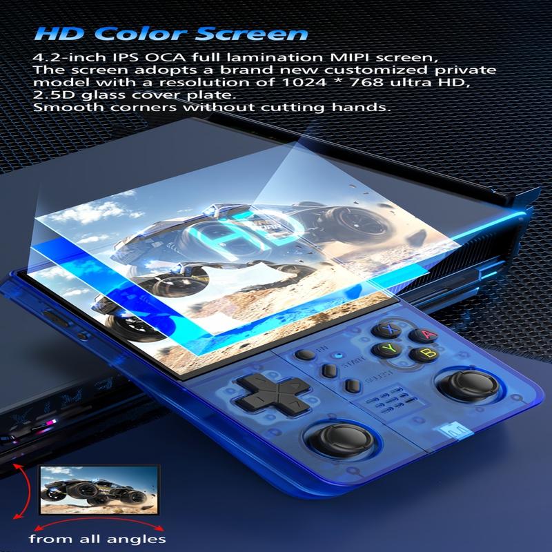 R40XX Pro Max Retro Handheld Game Console with Linux OS 3000mAh Battery 64GB/128GB Storage 20000 Classic Games WiFi Connectivity