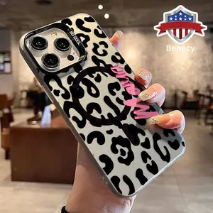Leopard Print Mama Pattern Phone Case for iPhone 15 16 14 Pro Max 13 12 11 XR XS Plus Shockproof Non Slip Military-Grade Protection Slim Cover Cellphone Protective