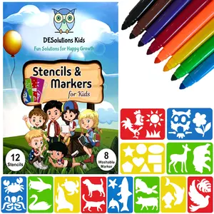 Stencils for Kids – Drawing and Tracing Set for Paper and Painting – Includes Animal, Shape, and Preschool Stencils.