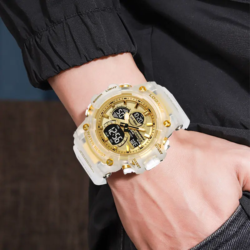 Men's Casual Sport Dual Display Quartz Watch – Waterproof Multifunctional Digital Wristwatch with Luminous, Alarm & Stopwatch, Versatile for All Occasions, Perfect Gift for Him