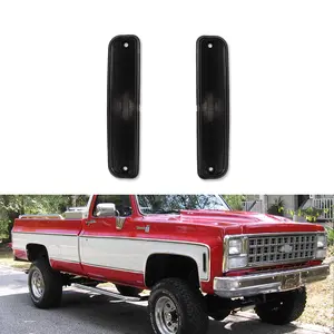 Smoked Front Side Marker Lights For 73-80 GMC Chevy Pickup Blazer Suburban Jimmy,Replace OEM GM2550108, 6270434