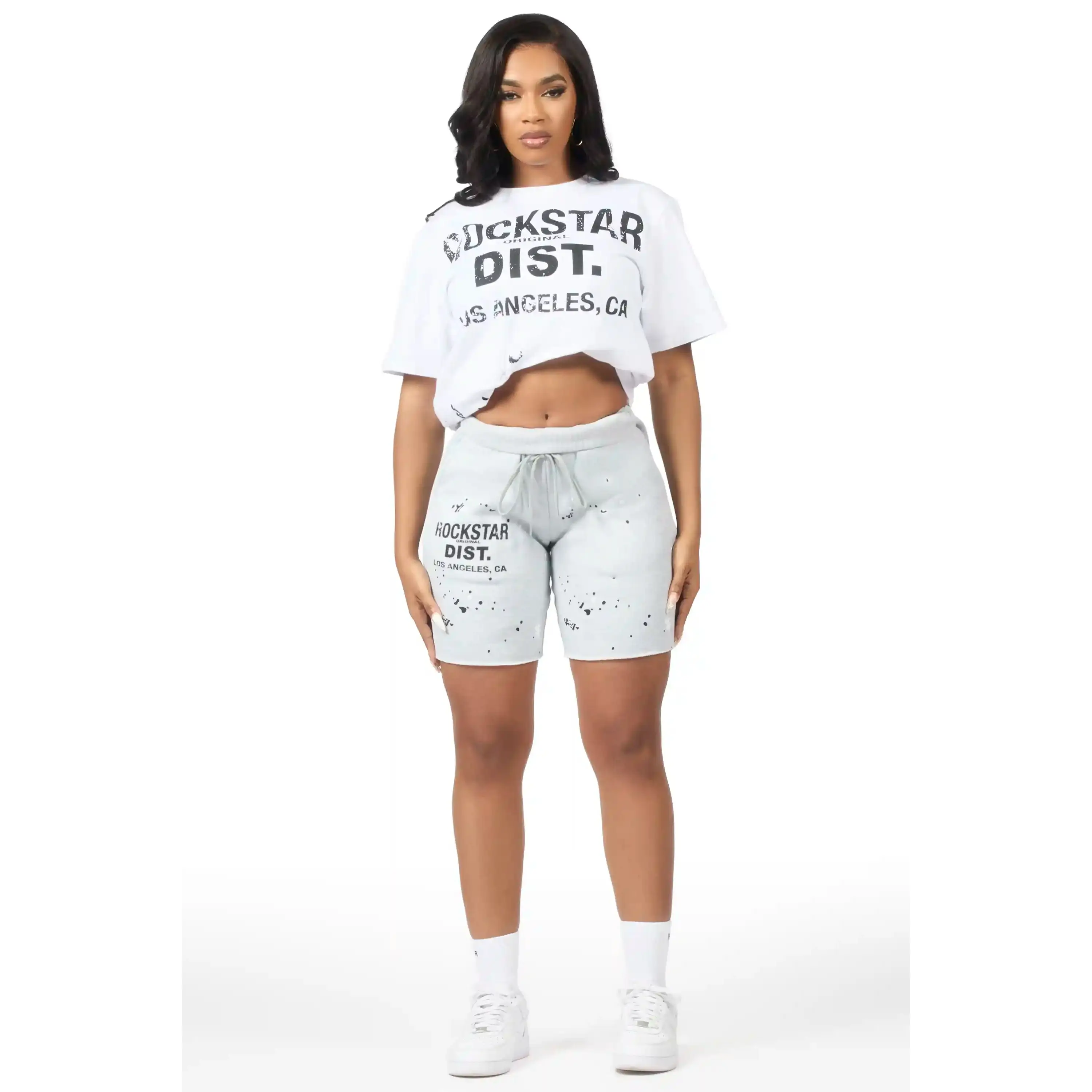 Gianna White/Grey Short Set Gianna White/Grey Short Set