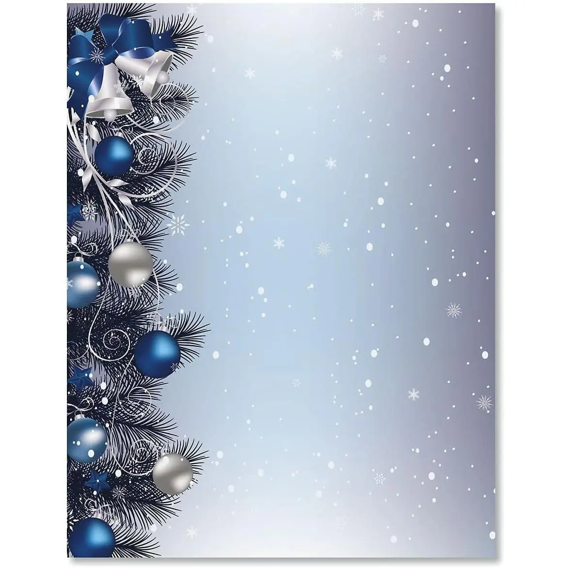 -  Bells Christmas Stationery - For Holiday Letters, Hand-Written Notes, 25 Sheets, 8 1/2  x 11 Inches, Printer Compatible, 70# Text Opaque Paper