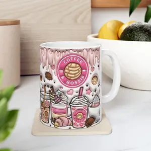 Coffee And Gossip Ceramic Mug, Funny Coffee Cup, Novelty Tea Mug, Work Mug Gift, Coffee Lover Gift, Gossip Mug, Coworker Gift