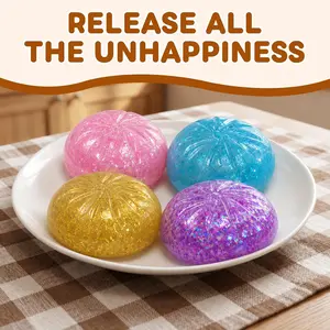 Glitter Dumpling Squishy Toy – Soft Stress Relief Ball, Cute Squeeze Decompression Gift for Adults & Teens
