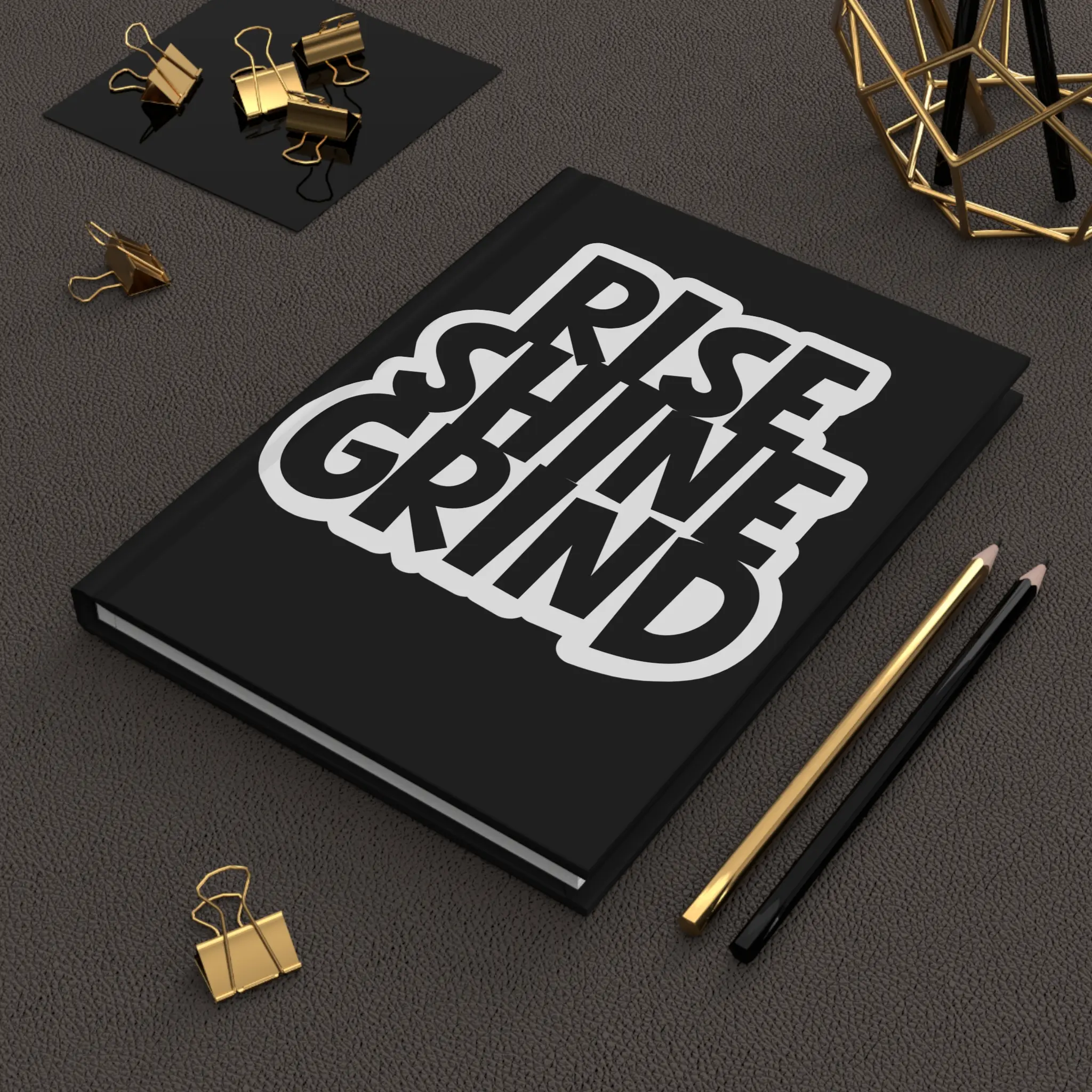 RISE SHINE GRIND Blank Journal for Writing and Sketching - Hardcover Matte Journal, Notebook, Diary, Sketchbook, Scrapbook, 5x7 inches