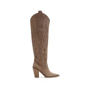 Mi.iM IVY - Samara Stitch Western Tall Boots for Women - Perfect for Any Western-Inspired Wardrobe - Walking Shoes, Footwear Girl Stylish