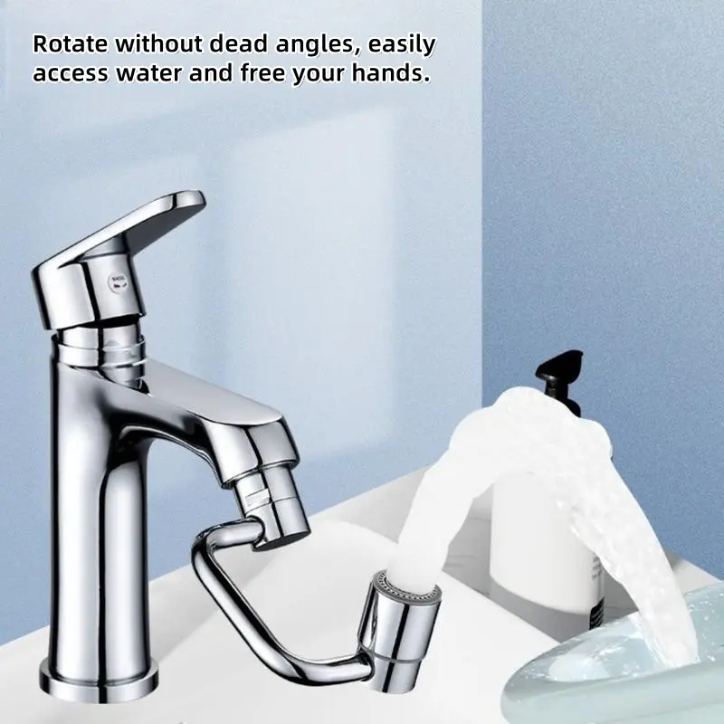 1440 °   Rotatable Faucet Aerator Extension for Toddlers, Dual Sprayer Mode Bathroom & Kitchen Faucet Attachment, Tap Head Replacement for Smart Face Washing bathroom shower equipment smart face home bathroom supply effective cleaning kitchen supply