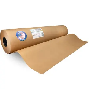 36" x 8640" (720 feet) - Brown Kraft Paper Roll - 50lb Thickness - USA-Made Heavy Duty Paper for Packing, Moving, Shipping, Crafts - 100% Recyclable Natural Kraft Wrapping Paper