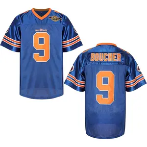 andler The Waterboy Mud Dogs Bourbon Bowl#9 Movie Jersey White Black Blue Orange S 3XL
