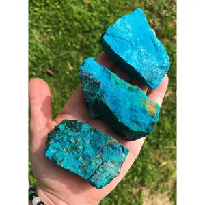 New Moon Beginnings Raw Chrysocolla Stone - Natural Blue Color with Unique Crystalline Features