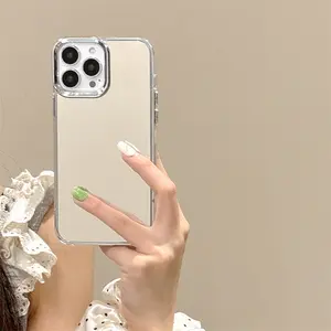 Makeup Mirror Women's Mobile Phone Case for Iphone 16 15 14 Pro Max Protective Case for 16 15 14 Plus Anti-drop Mobile Phone Case, Shockproof Smartphone Cover, Shockproof Phone Cover