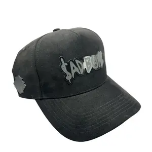 Sad Boyz Suede Style Trucker SnapBack with Acrylic Logo, Casual Design, and Secure Fit for Versatile Wear