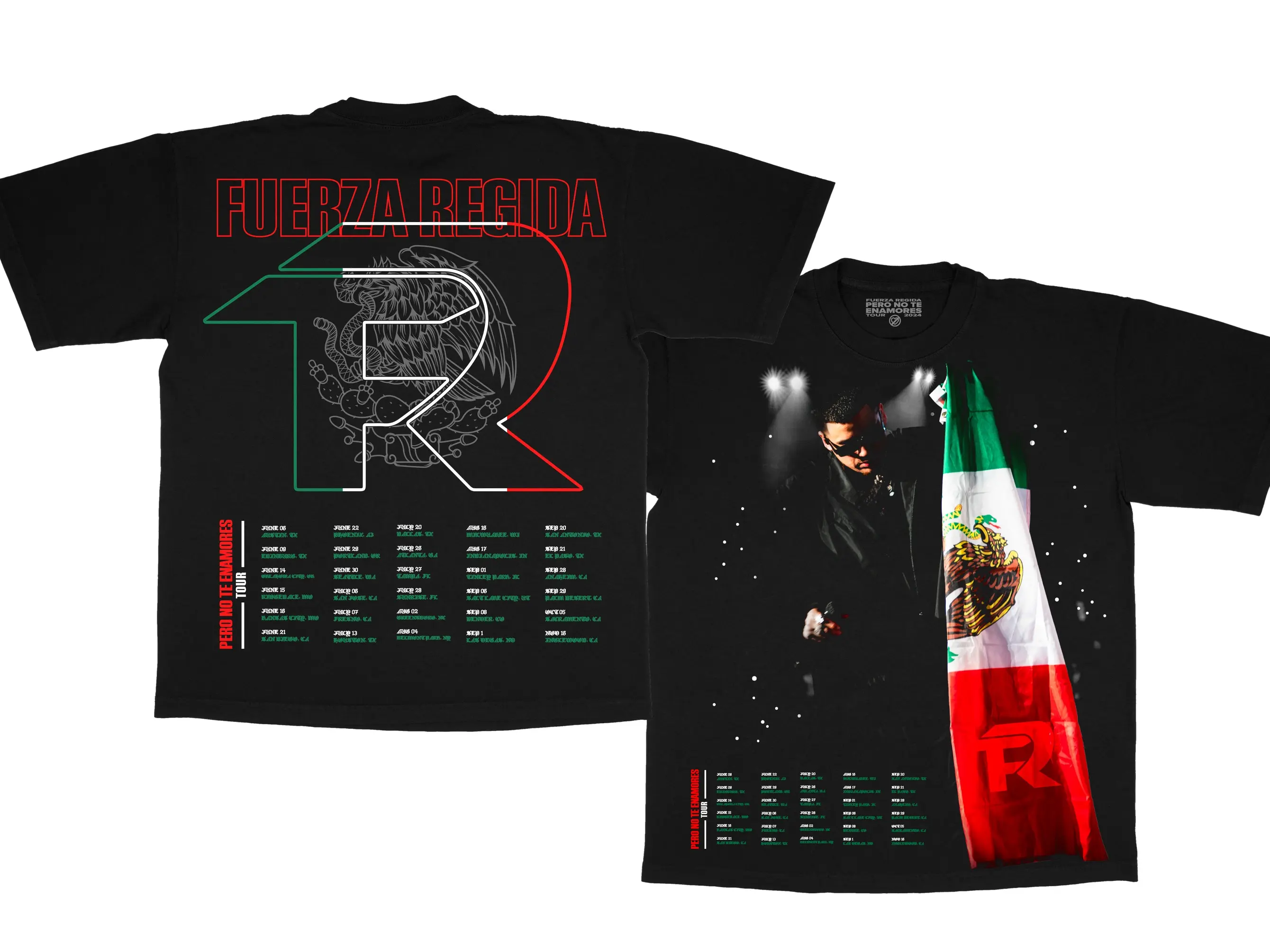MEXICAN FLAG - BLACK S/S TEE tshirt Top Menswear
