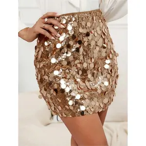 Women's sequined mini skirt, perfect for parties, gatherings, Christmas and New Year occasions. It's a winter - fall sequined skirt, also a great choice as a Christmas skirt or a party skirt, and it's a shiny mini skirt.