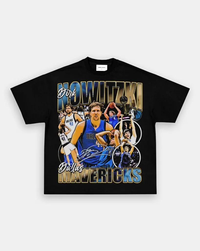 DIRK NOWITZKI TEE, Classic 90s Graphic Tee - Unisex - Vintage