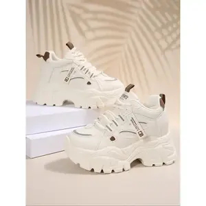 Women's Wedge Heel Thick Sole Sports Shoes, Comfortable and Stylish Athletic Footwear, Perfect for Casual Wear and Daily Use, Thick Sole Sneakers