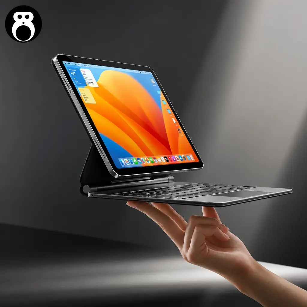 HOU Magnetic Tablet Keyboard Case with Touchpad - Wireless Keyboard Accessories for 11" iPad A16 & 10.9" iPad 10th Gen, 135° Wider Adjustable Tilt, Smooth AG-Glass Touchpad, 12 Shortcut Key Combinations, 7-Color Backlight, Bluetooth, Ambidextrous Design,