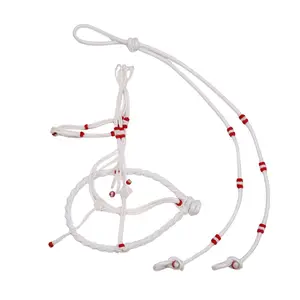Charros White Halter Horse Bosal/Rienda Set