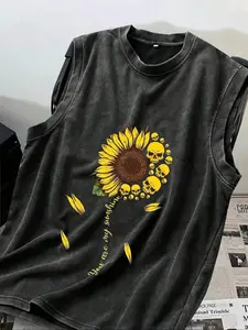 Men's Vintage Retro Classic Sleeveless Cotton Vest, Casual Summer Fashion Round Neck Top, Fitted Style for Ages 13 to 44