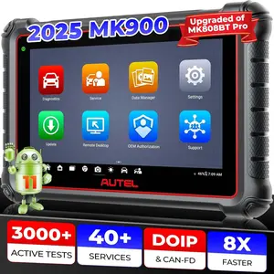 Autel Scanner MaxiCOM MK900, Up of MK808S MK808BT PRO, MaxiCheck MX900, MX808S, 40+ Service, 3000+ Active Tests, All System Diagnose, CAN-FD&DOIP, OS 11, FCA SGW Bi-Directional