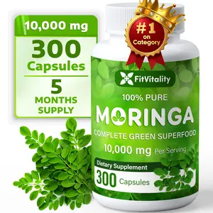 Moringa Capsules | Moringa Oleifera | Pure & Natural| Non-GMO and Gluten Free Supplement | Complete Green Superfood | Moringa Leaf Extract Powder