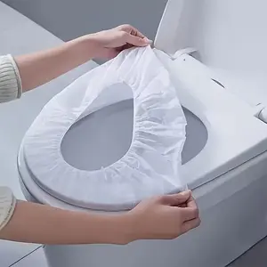 Disposable Flushable Toilet Seat Cover Paper, Portable Travel Pack Soft Paper Lid, Comfortable Hygienic Bathroom Accessory, Toilet Seat Protector