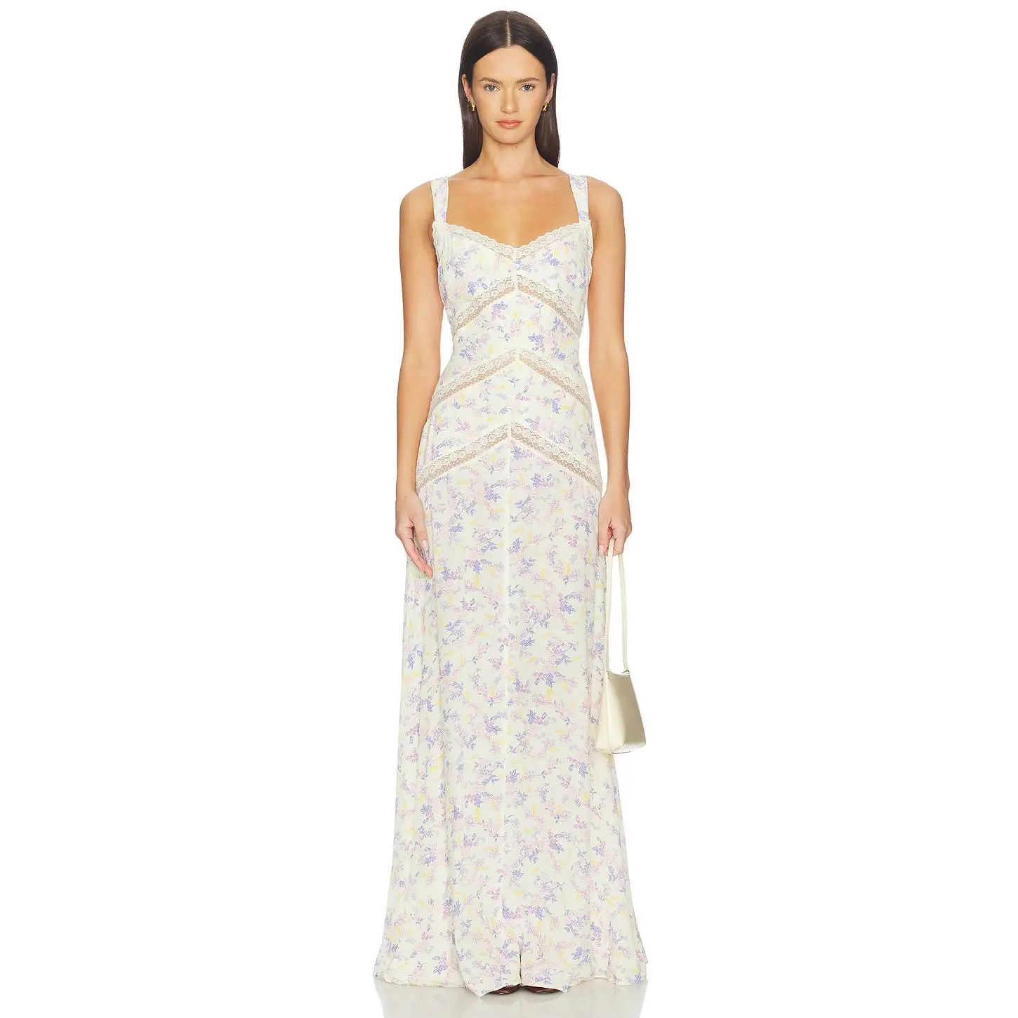 Lovers and Friends Livia Gown in Green & Pink Floral