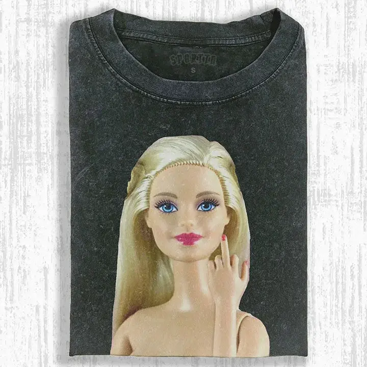 Barbie Girl Meme T-Shirt, Funny Barbie Graphic Tee, Viral Internet Meme Shirt, Y2K Pop Culture Aesthetic, Trendy Unisex Casual Tee