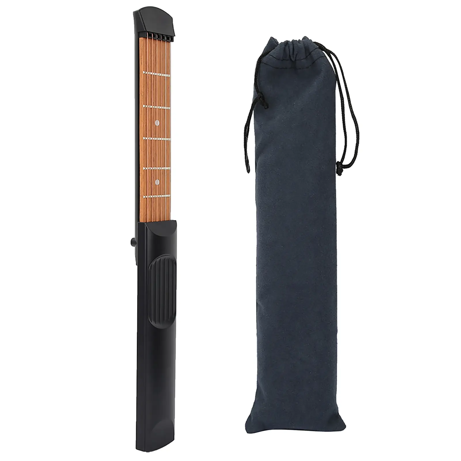 6-Fret Chord Presser Guitar Practice Tool - Wood+Metal Portable Mini Trainer, Lightweight Plastic Musical Accessory, 26x53.3cm, Adjustable Tension Suits Your Hand, with String Replacement & Carrying Bag for Hand Training to Improve Guitar Playing Skills