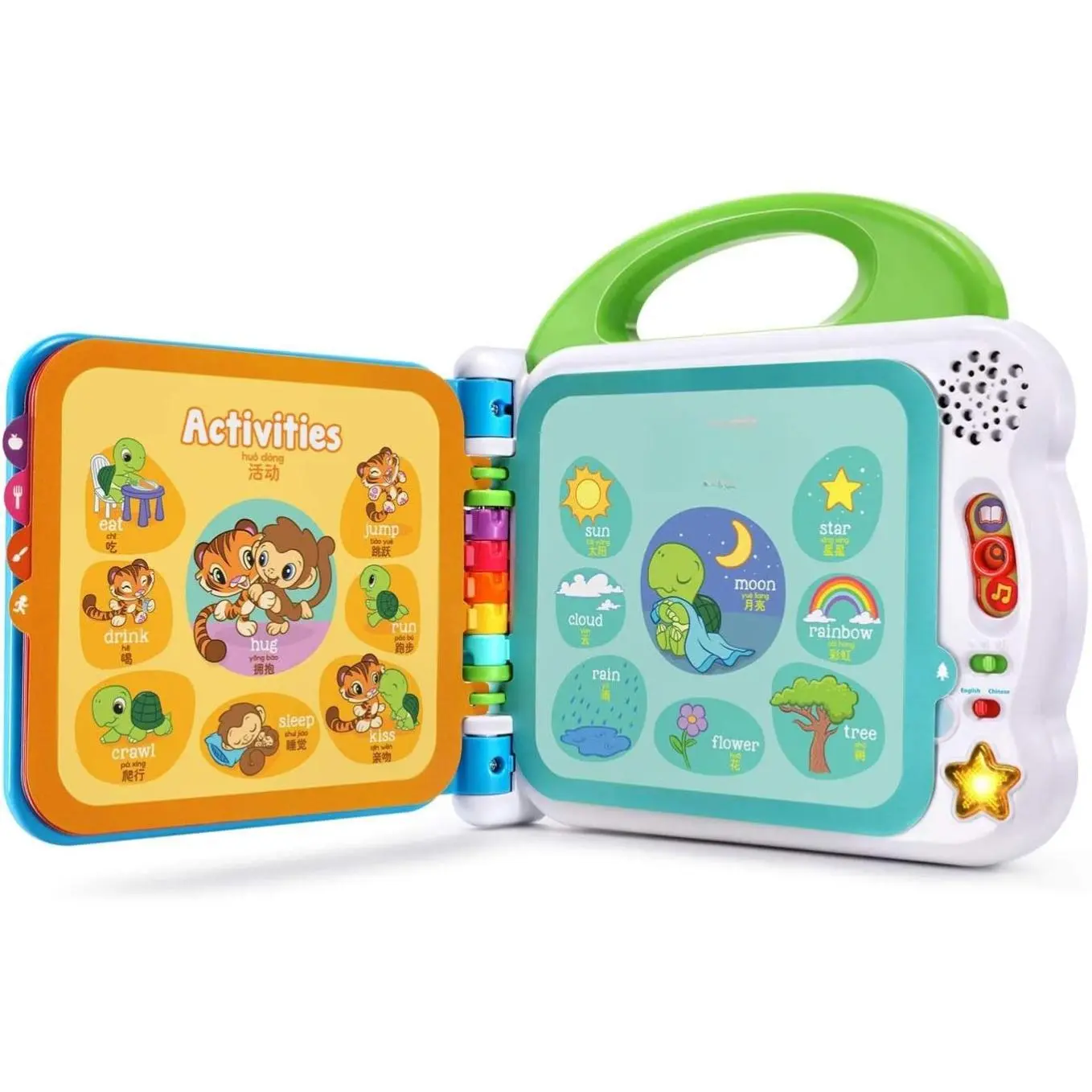 LeapFrog Bilingual 100-Word Picture Book for 18+ Months Kids - Learning Friends English-Chinese, Sound Effects, Fun Facts, Learning Activity Guide, Batteries Included, Frustration-Free Packaging, Children's Literature & Art, Animal Themes