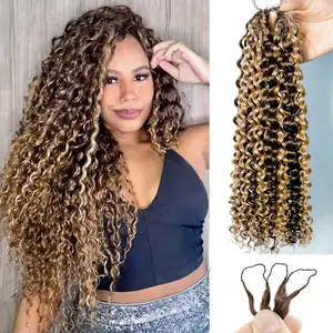 【NEW】ISEE HAIR Highlight Kinky Curly Crochet Hair – 100% Human Hair Pre-Separated Miracle Knots, Boho Braids Extensions, Lightweight Protective Style, Easy Install Vacation Hair #SummerWins #DealsForYouDays