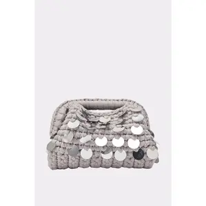 UNDER THE LIGHTS CROCHET SEQUIN CLUTCH